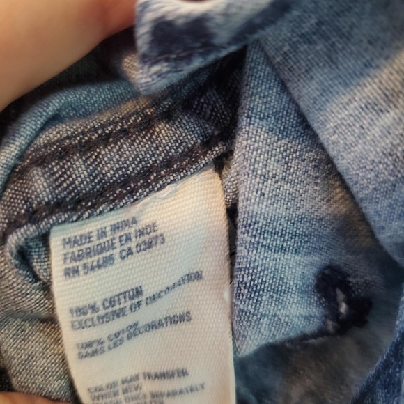 Vintage American Eagle Shirt Womens Small Denim Pearl Snap Western‎ Fade Cowgirl - Picture 7 of 9